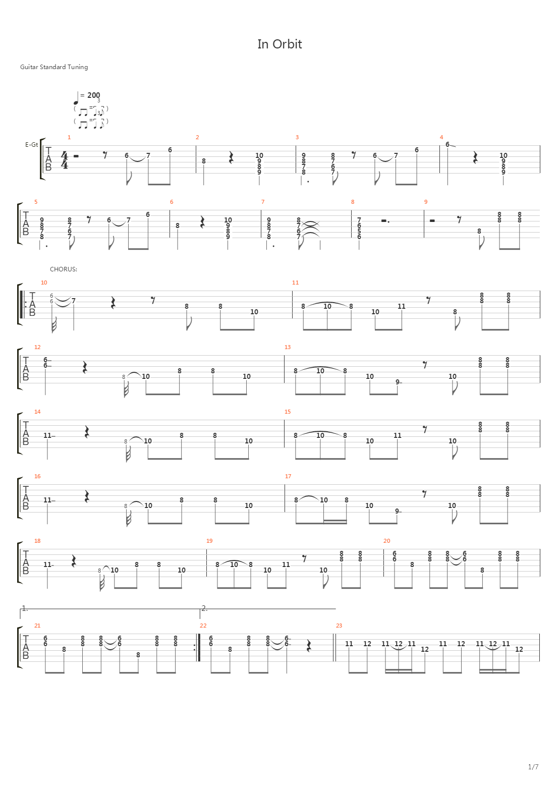 In Orbit吉他谱