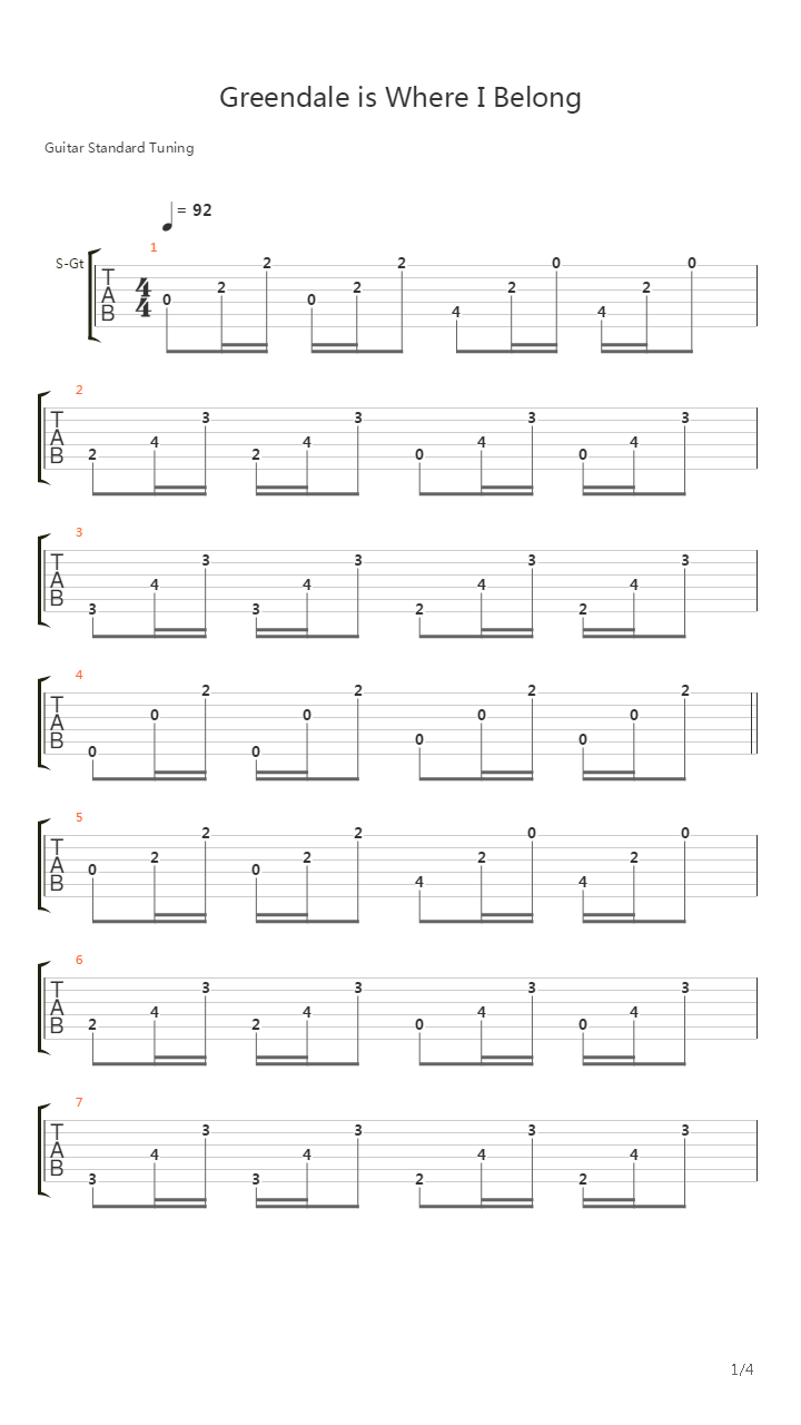 Community(废柴联盟) - Greendale Is Where I Belong吉他谱