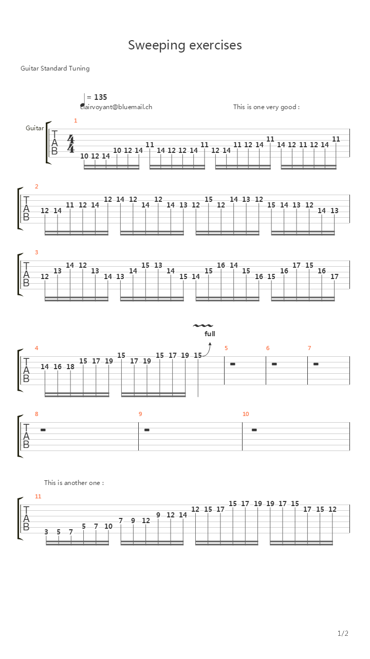 Sweep Excercises - 2 Sweeping exercises.gp5吉他谱