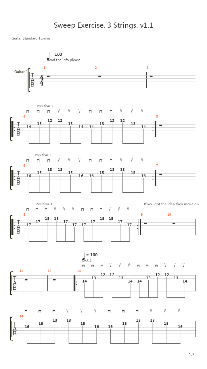 Sweep Excercises - 3 String Sweeping.gp5吉他谱