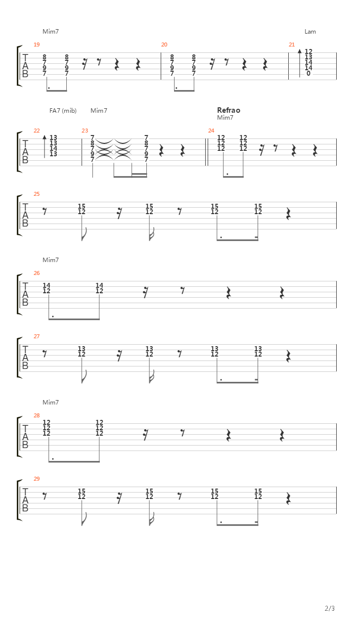 Pare吉他谱