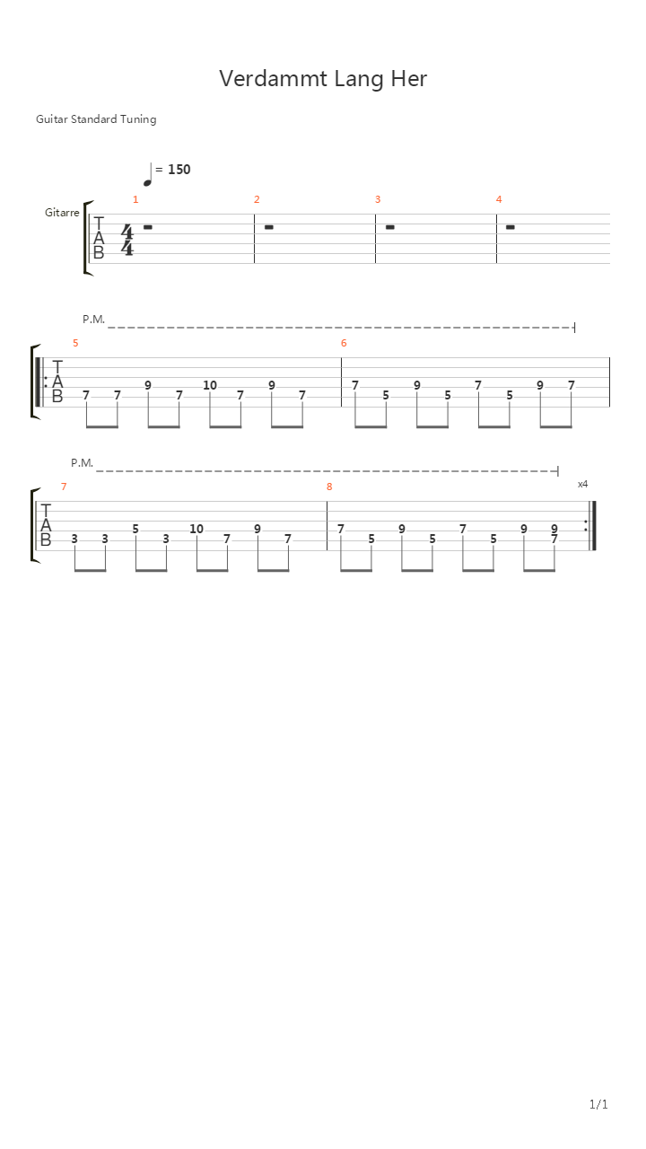 Verdamp Lang Her吉他谱