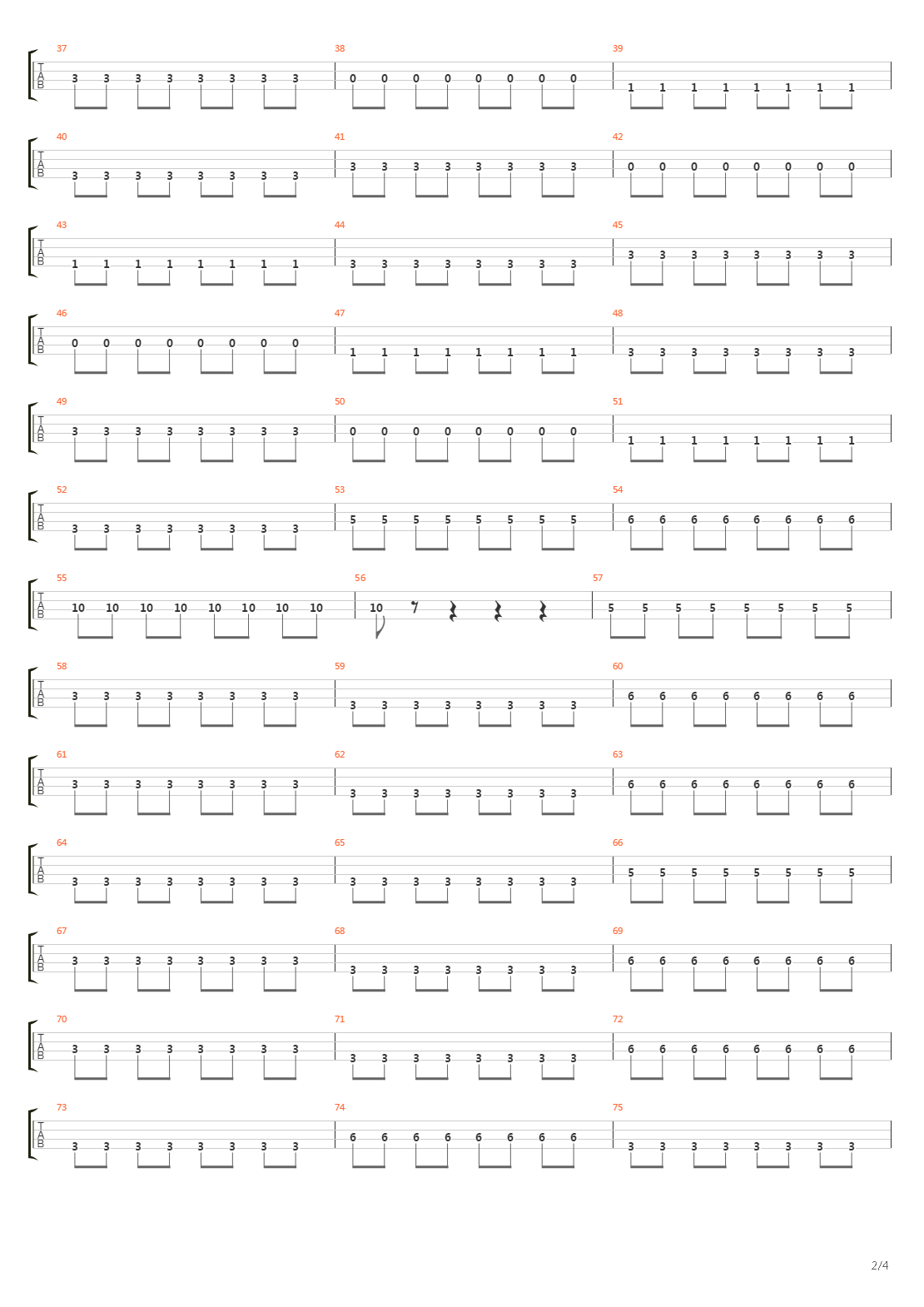 Centro Di Gravit Permanente吉他谱
