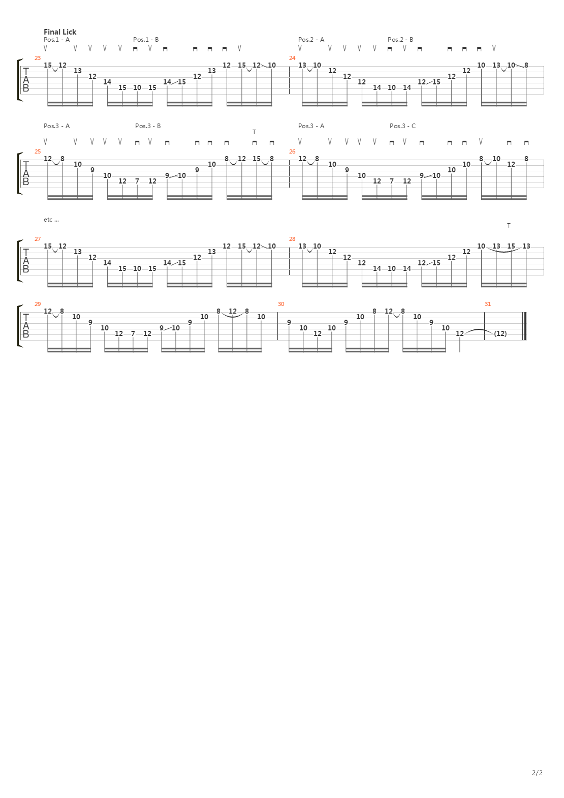 Sweep Excercises - Fxsweep Lick 2吉他谱