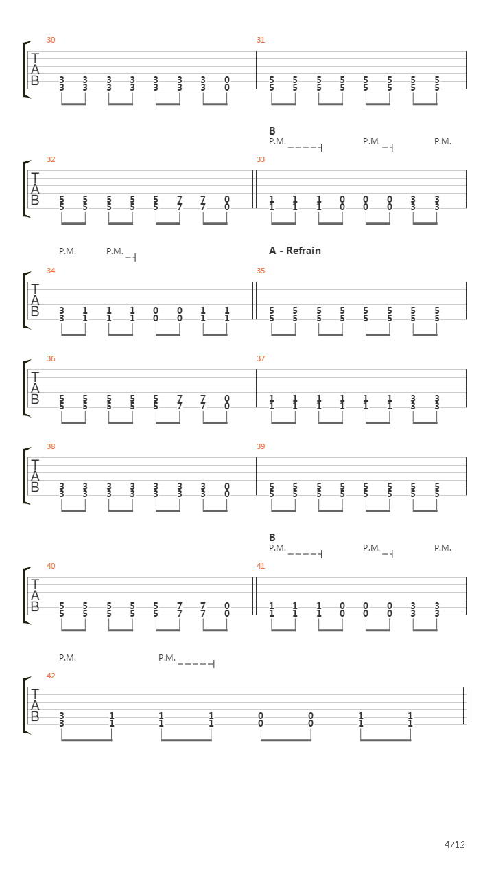 Burn吉他谱