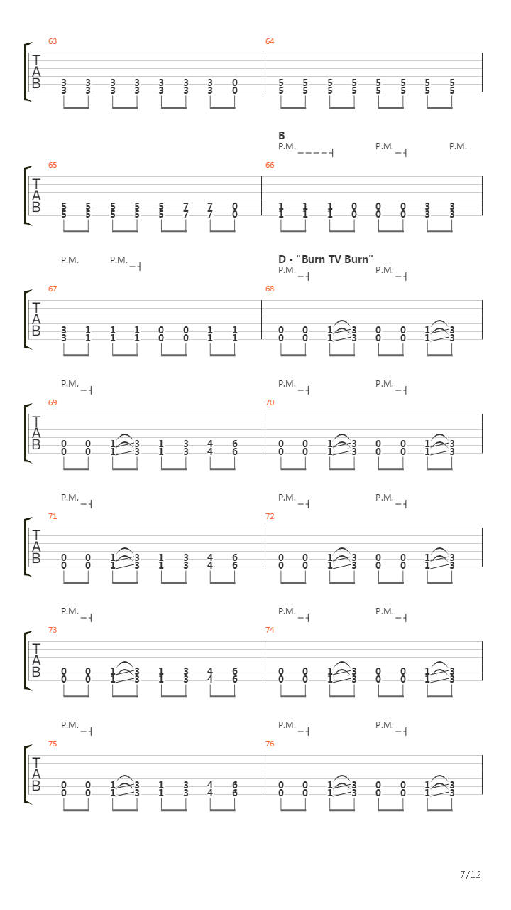 Burn吉他谱