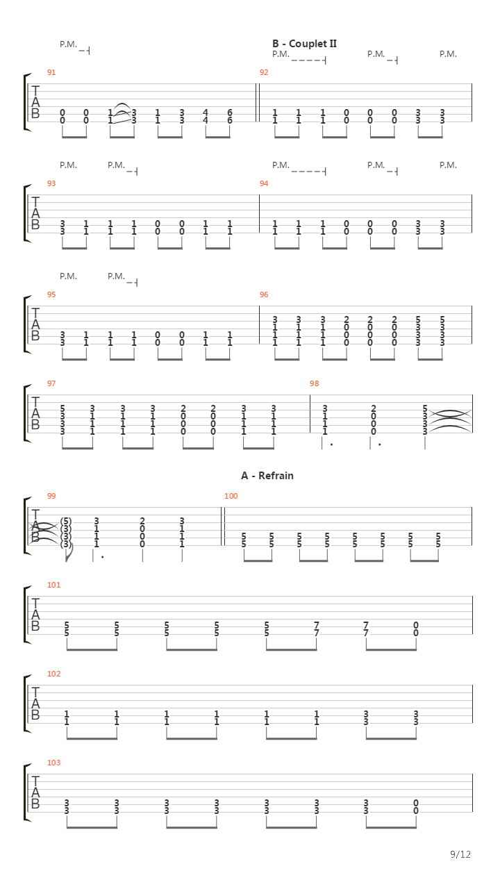 Burn吉他谱