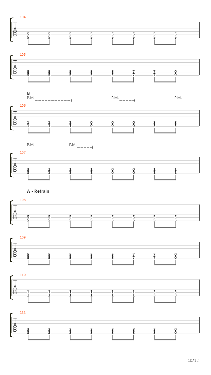 Burn吉他谱