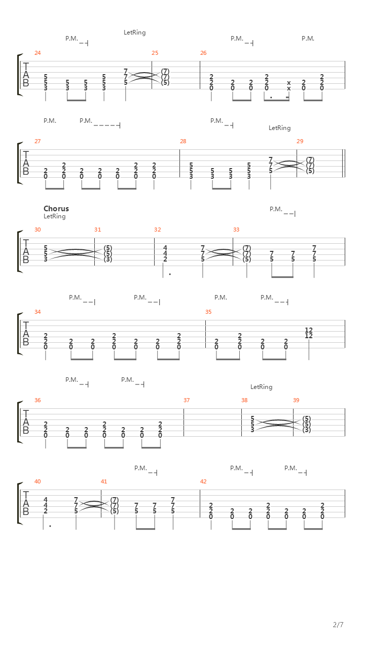 1197吉他谱