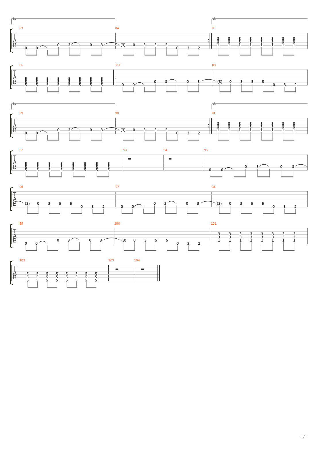 Feuer吉他谱