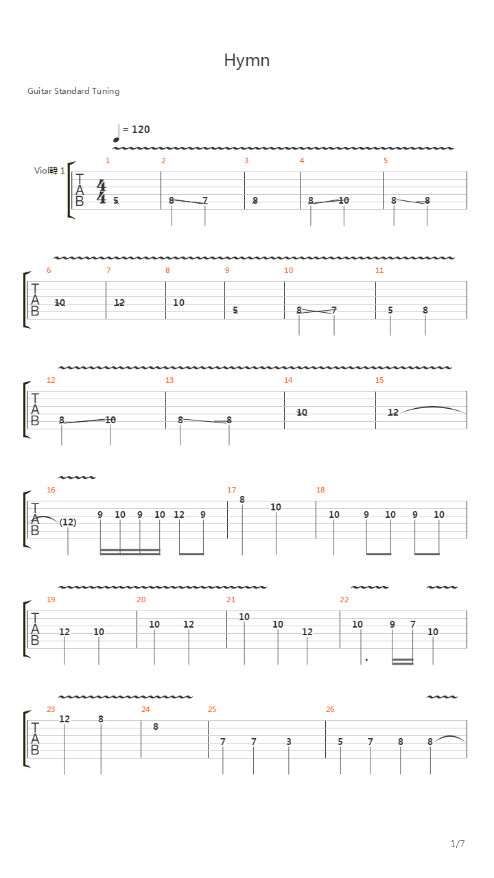 Hymn吉他谱