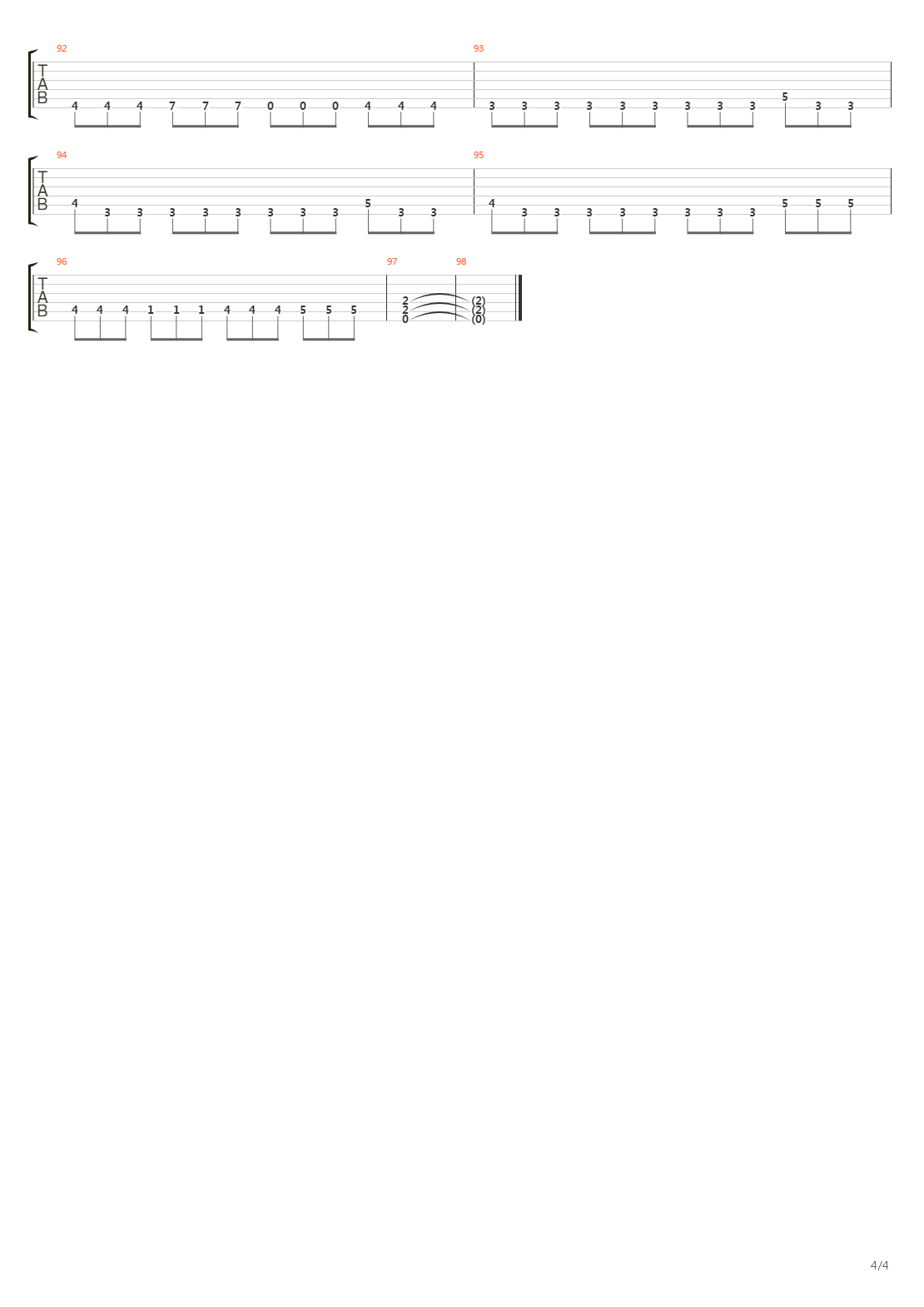 Burnt吉他谱