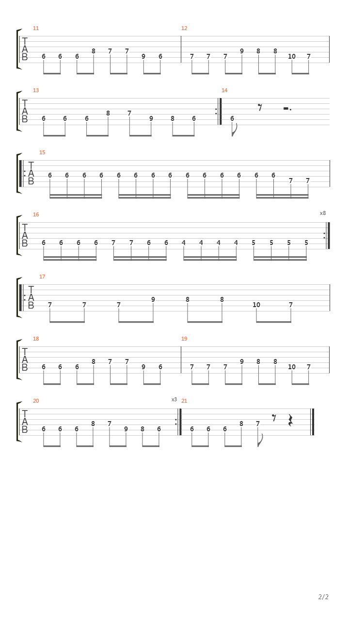 Slit Down吉他谱