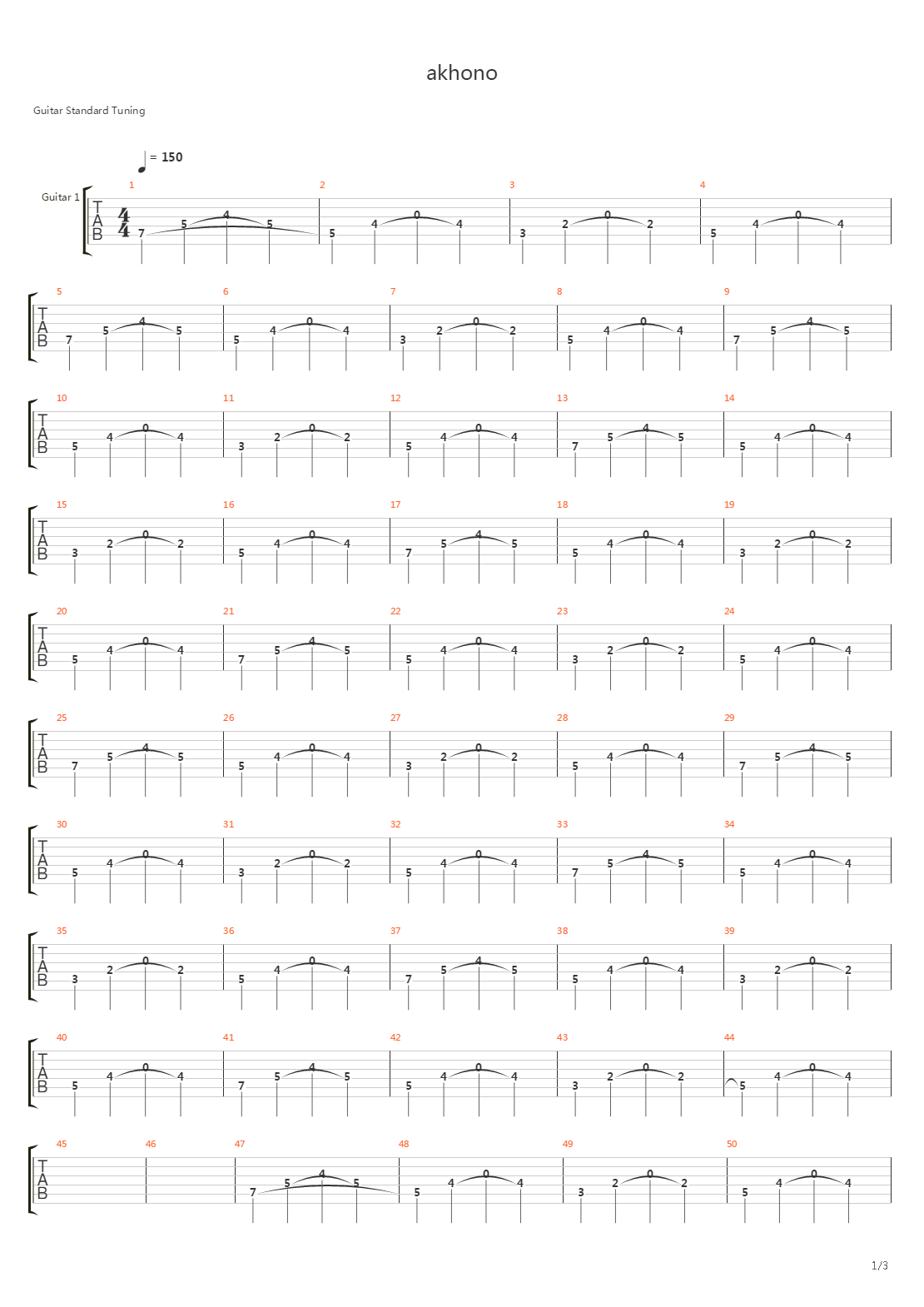Ekhono吉他谱
