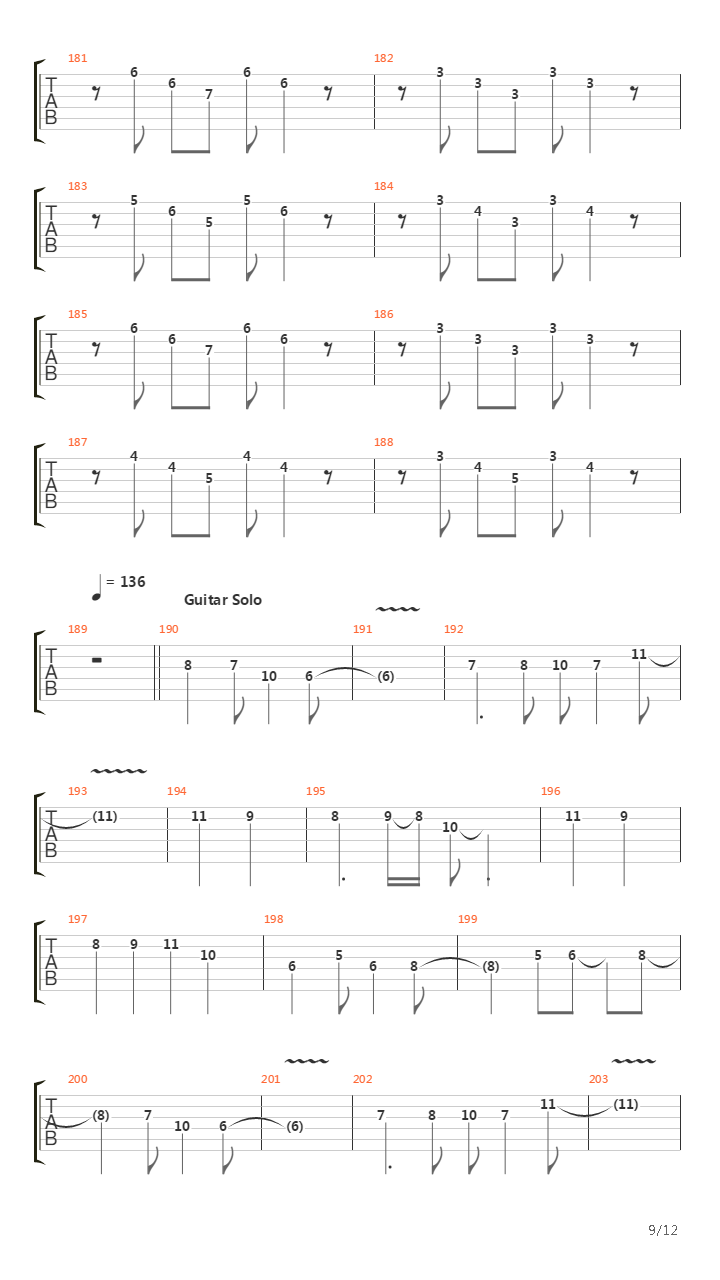 Echoes吉他谱