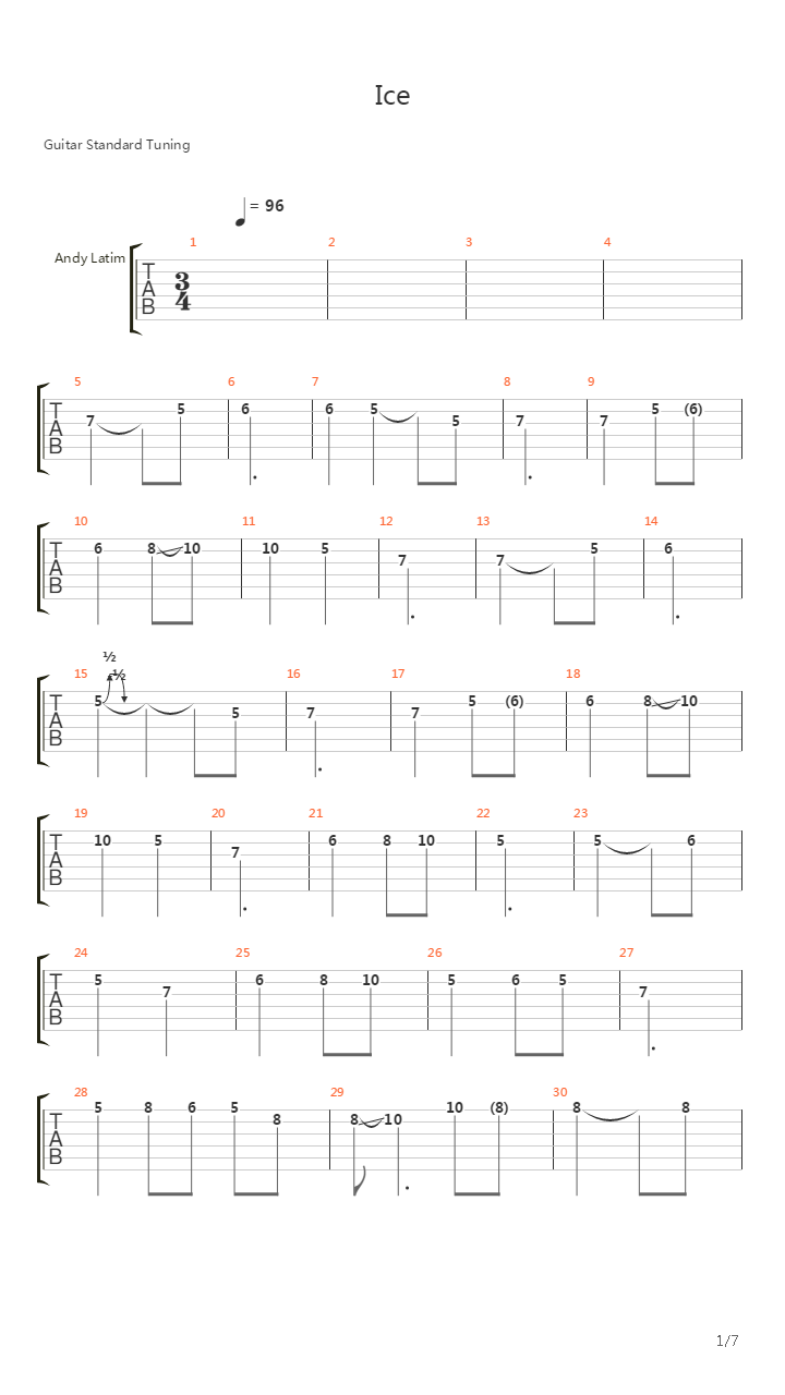 Ice吉他谱