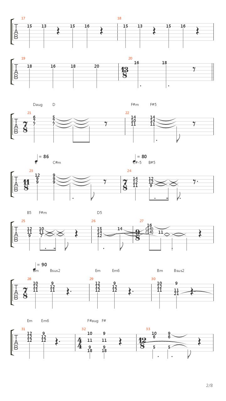 Lawrence吉他谱