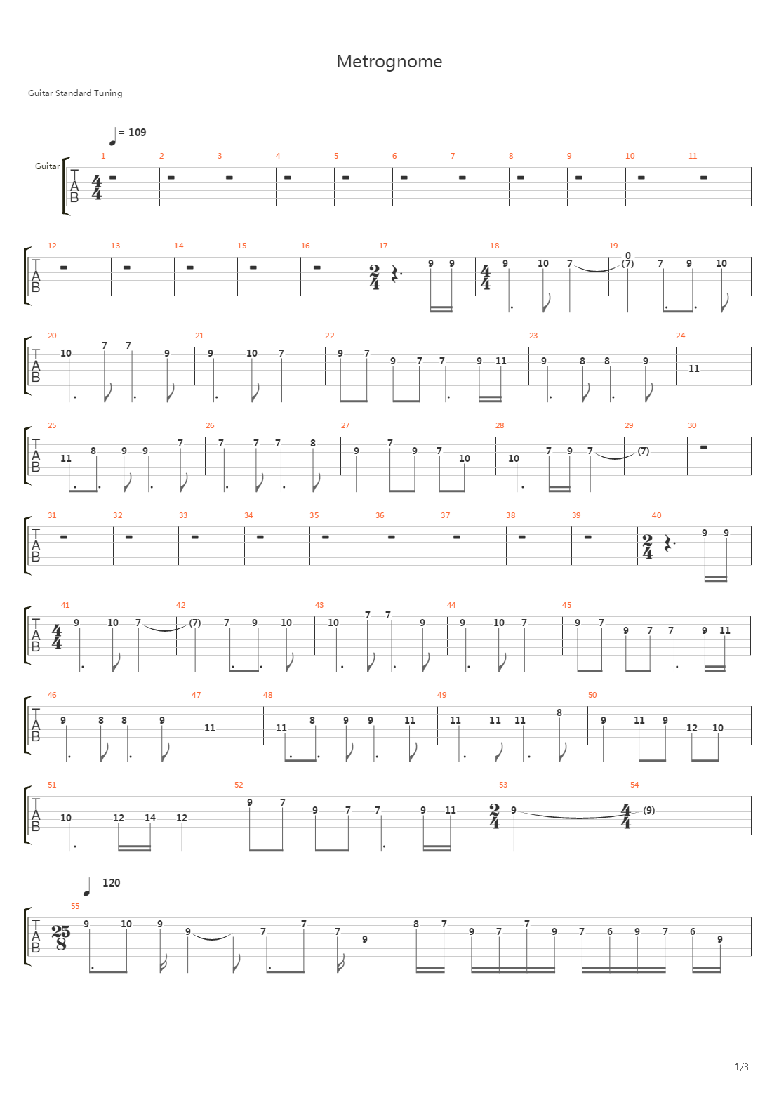 Metrognome吉他谱