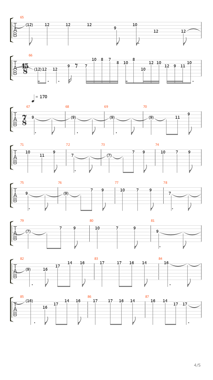 Metrognome吉他谱