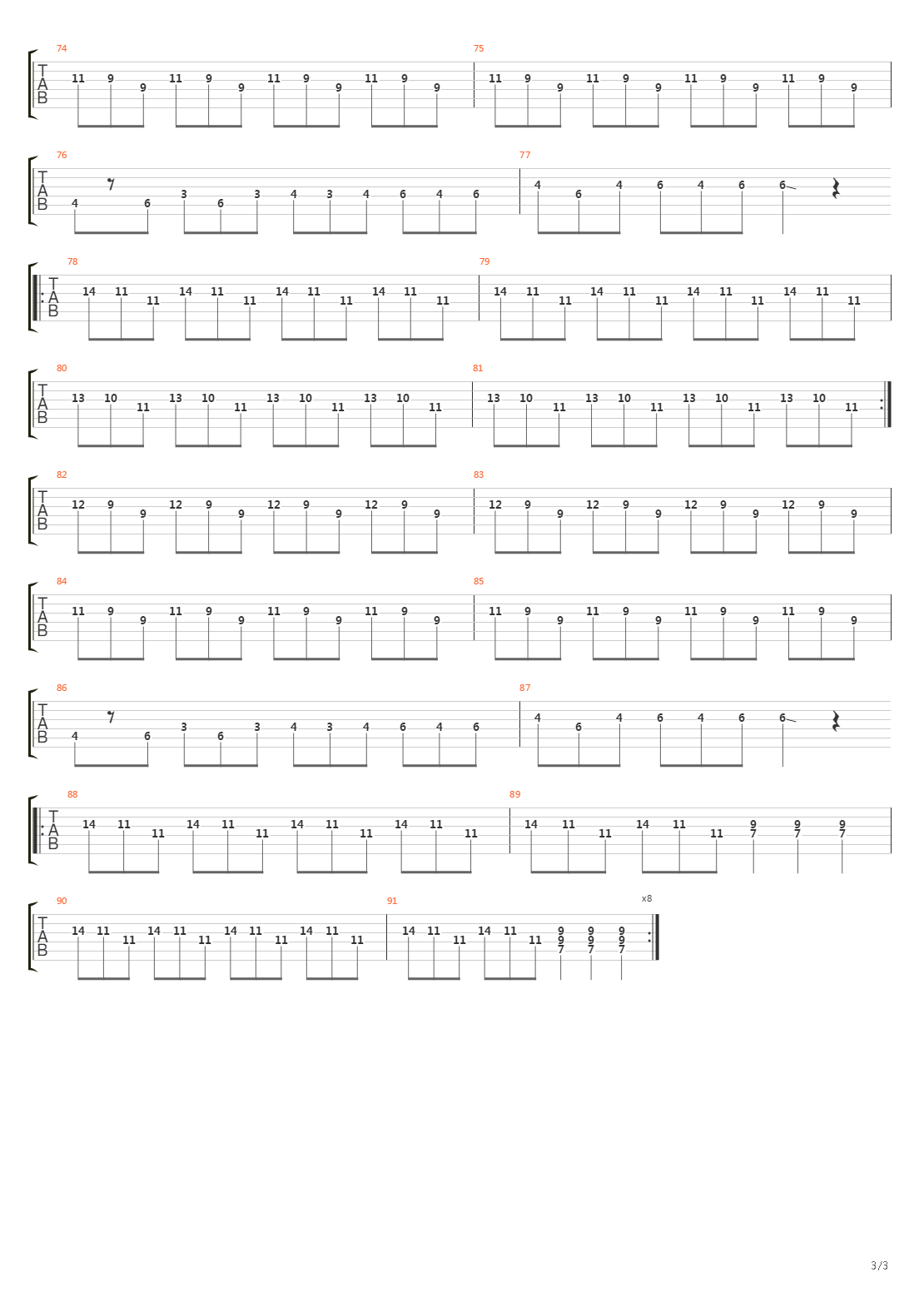 Seperation吉他谱