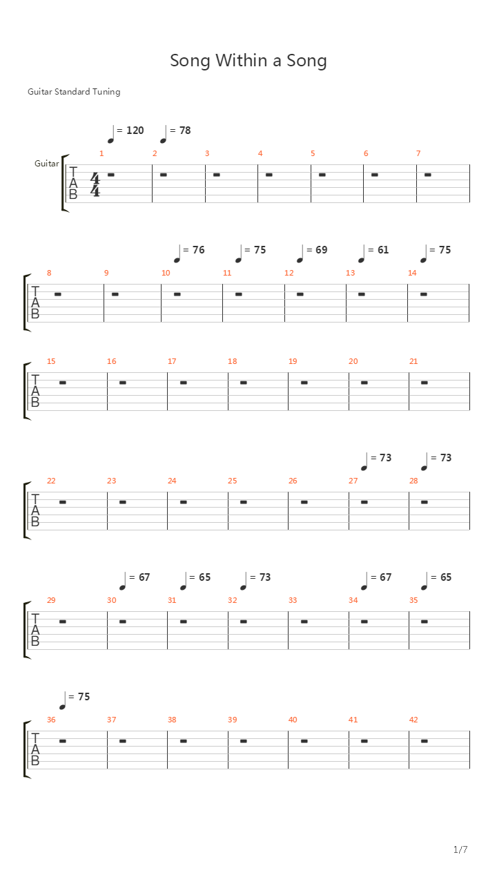 Song Within A Song吉他谱