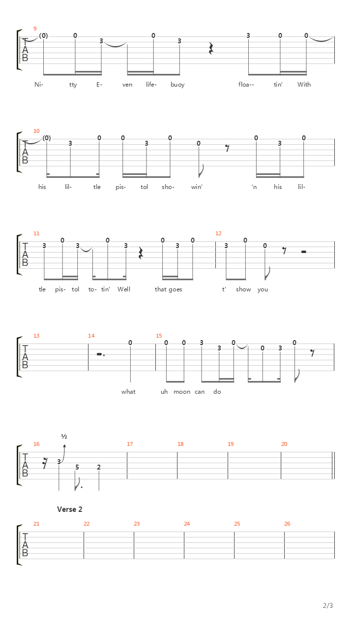 Moonlight On Vermont吉他谱