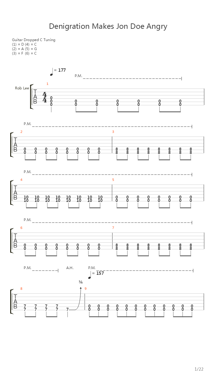 Denigration Make Jon Doe Angry吉他谱