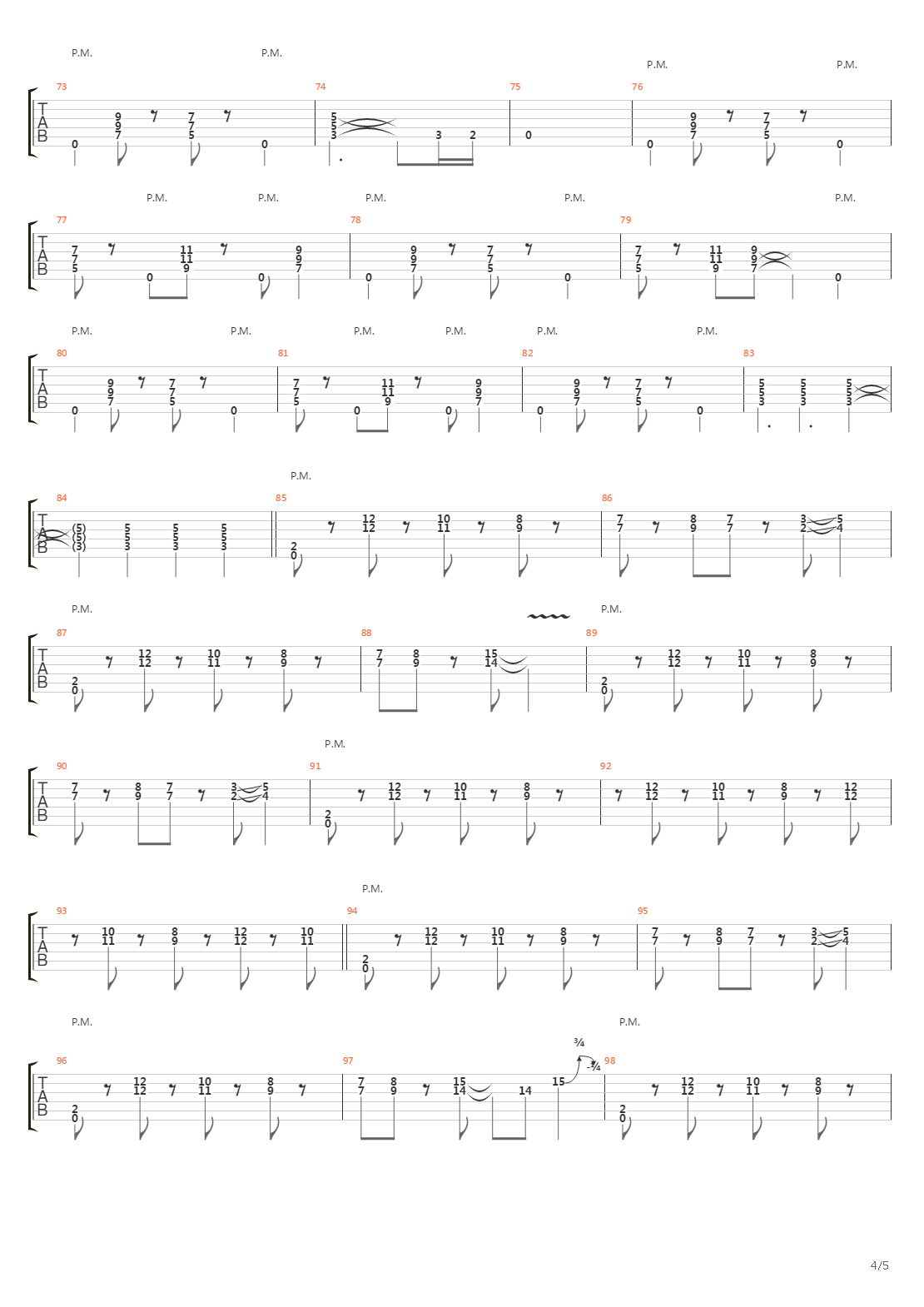 Moving In Stereo吉他谱