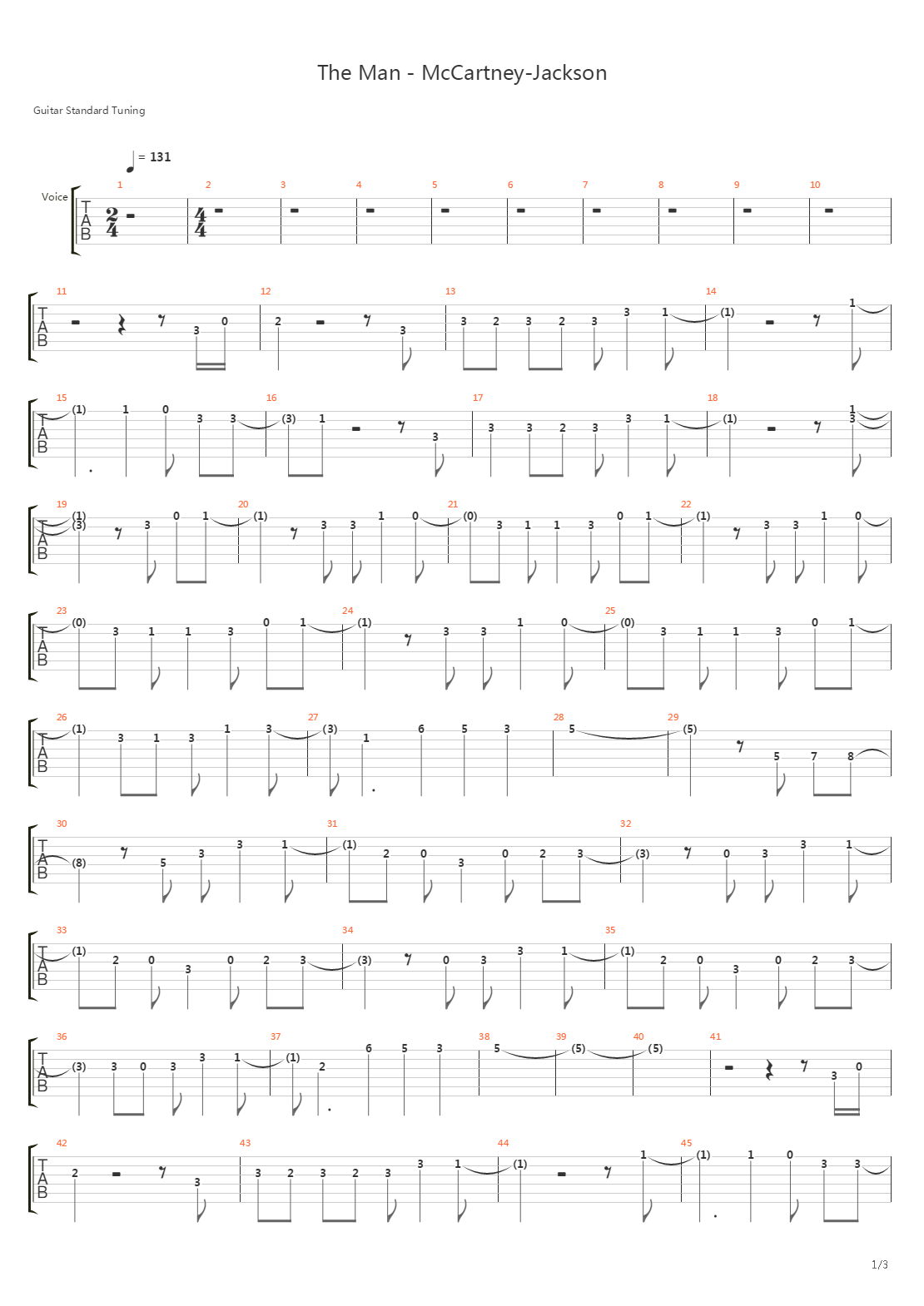 The Man吉他谱