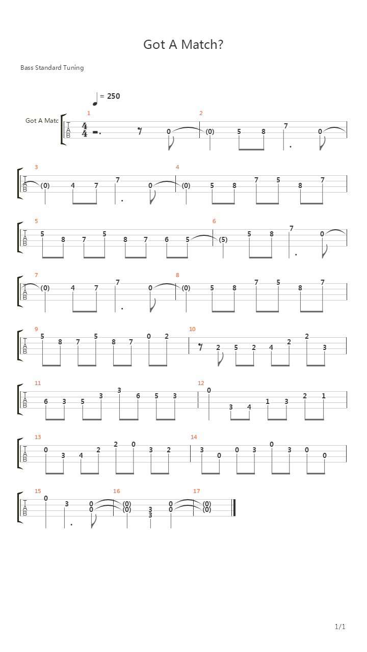 Got A Match吉他谱