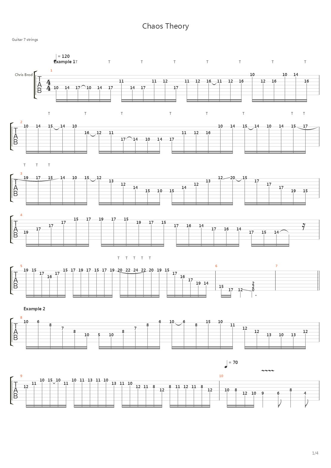 Chaos Theory吉他谱