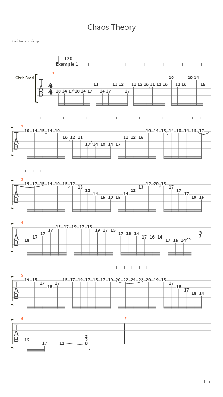Chaos Theory吉他谱