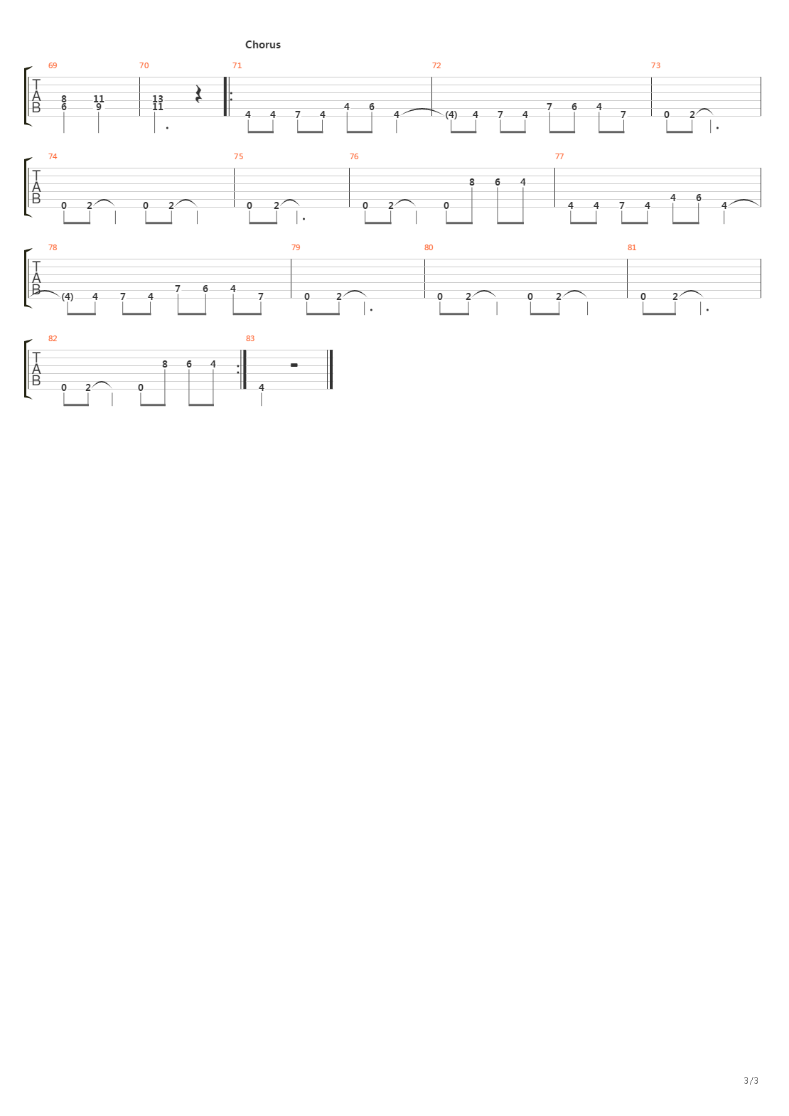 Sink Into The Underground吉他谱