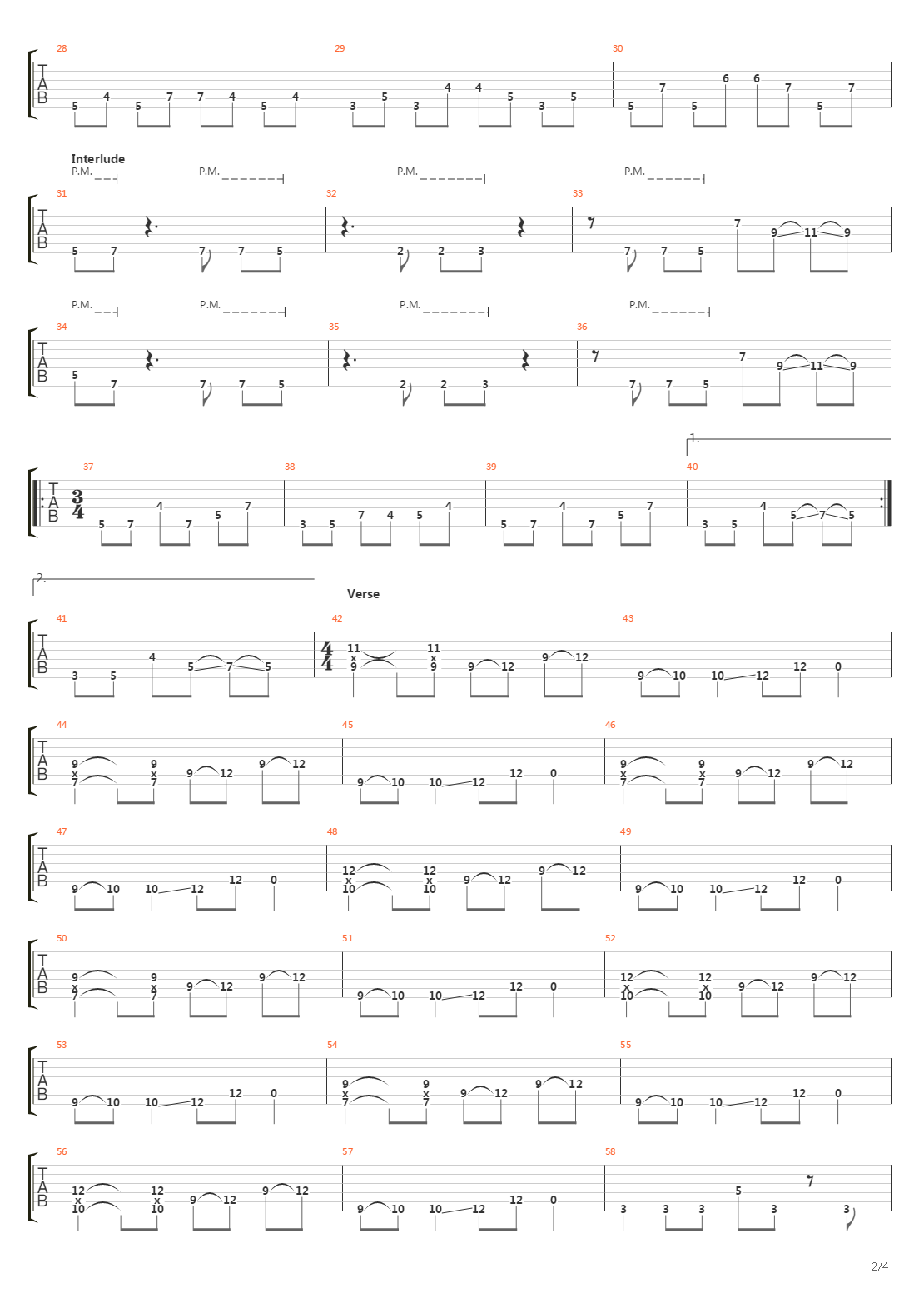 The Way You Lived吉他谱