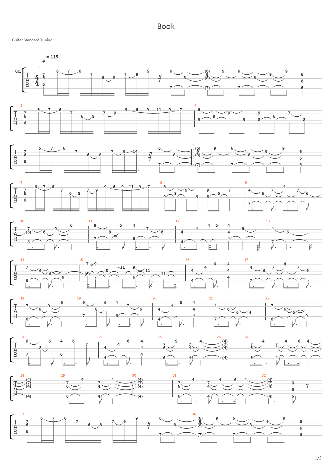 Book吉他谱