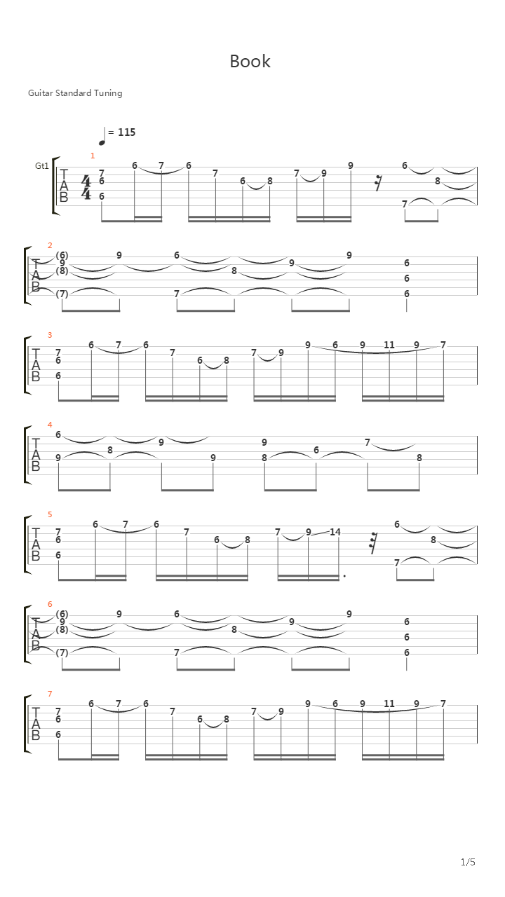Book吉他谱