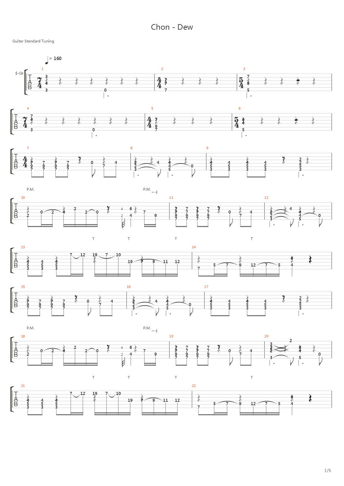 Dew吉他谱