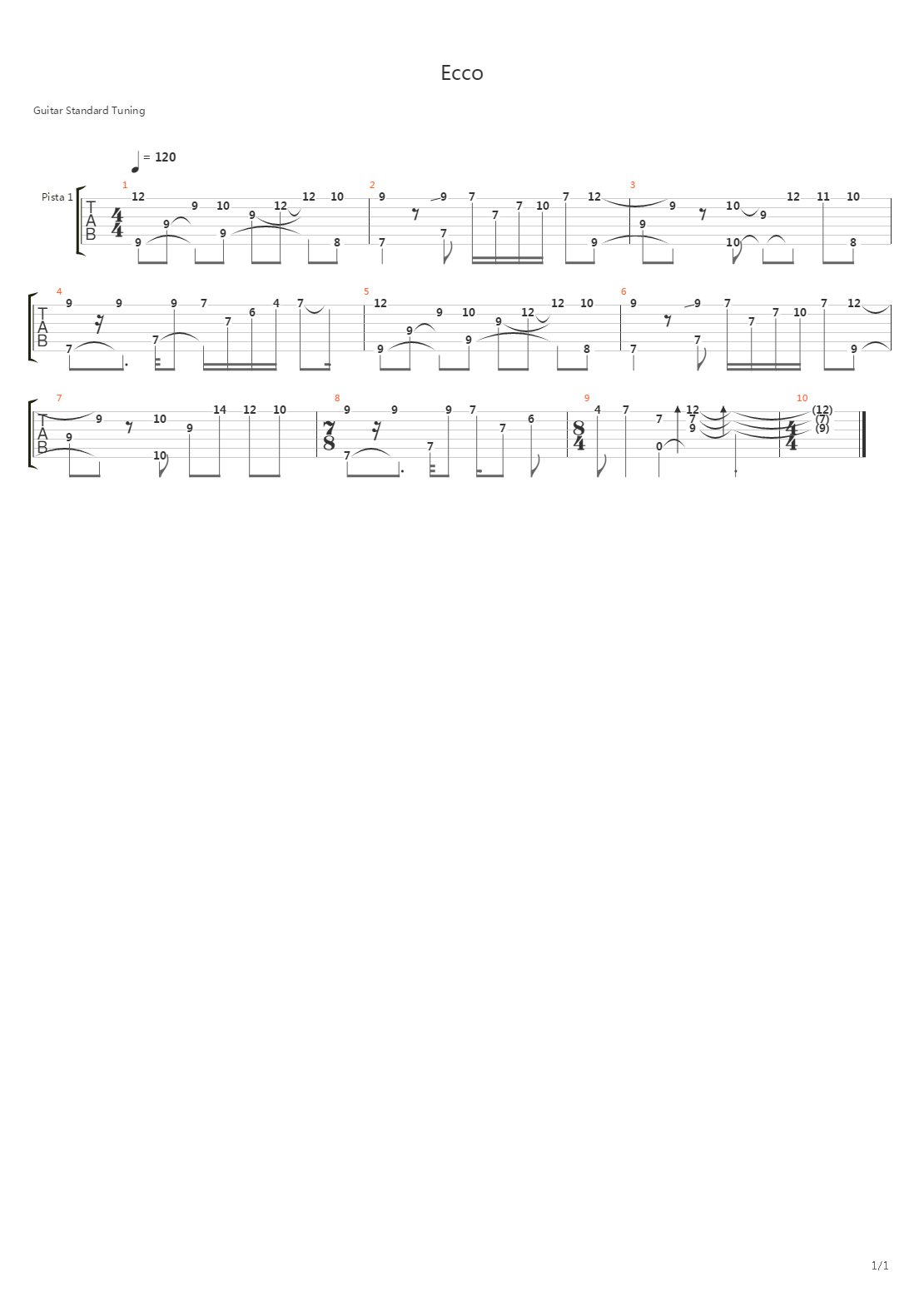 Ecco吉他谱