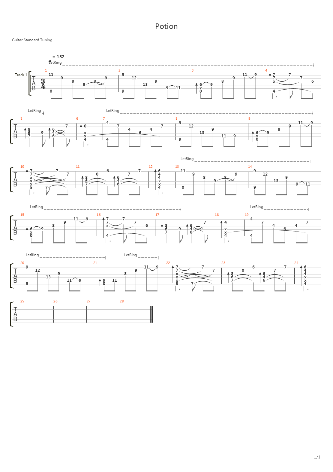Potion吉他谱