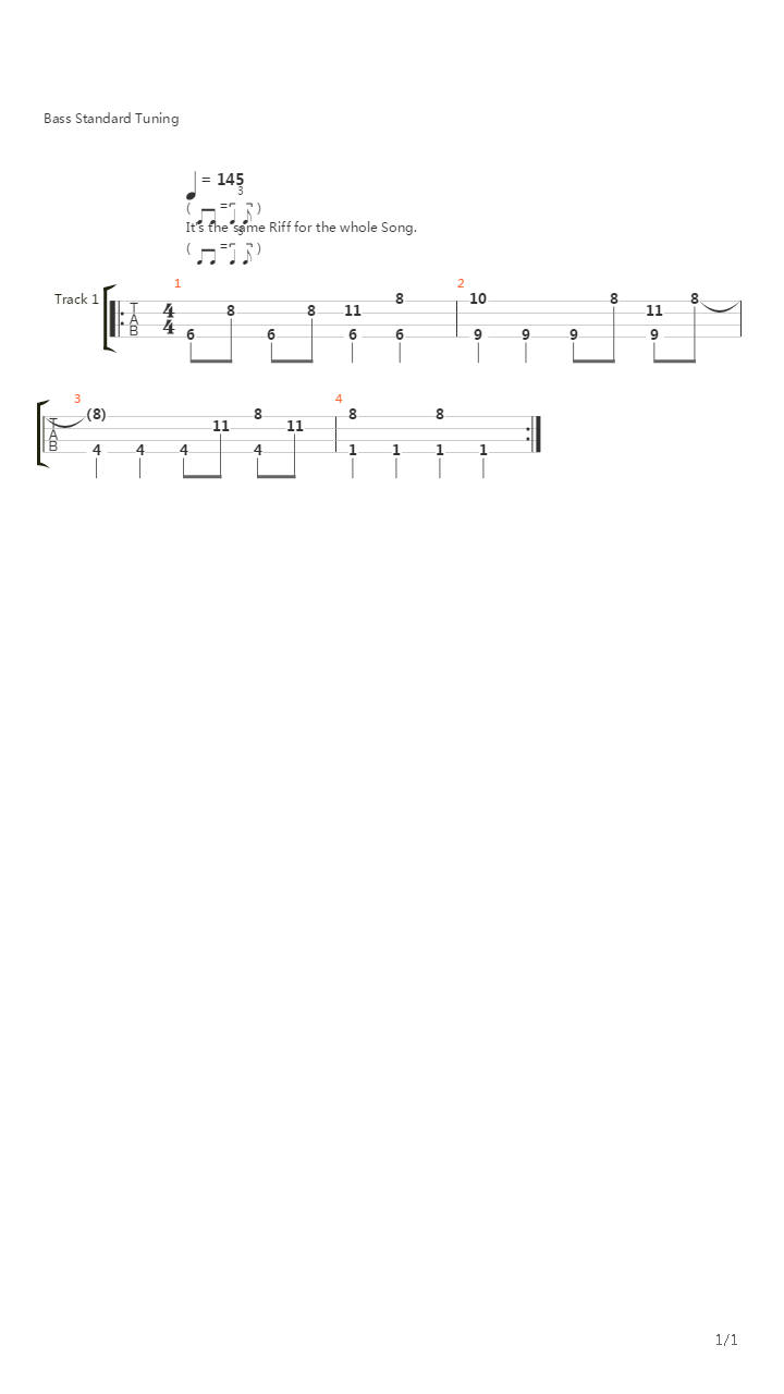 Nie Mehr吉他谱