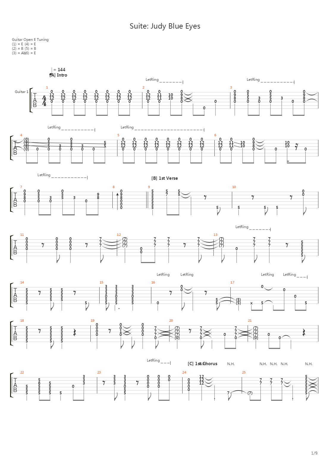 Suite Judy Blue Eyes吉他谱