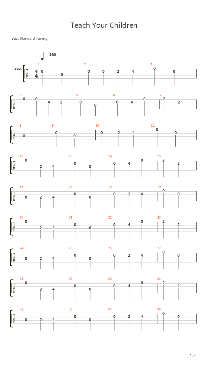 Teach Your Children吉他谱