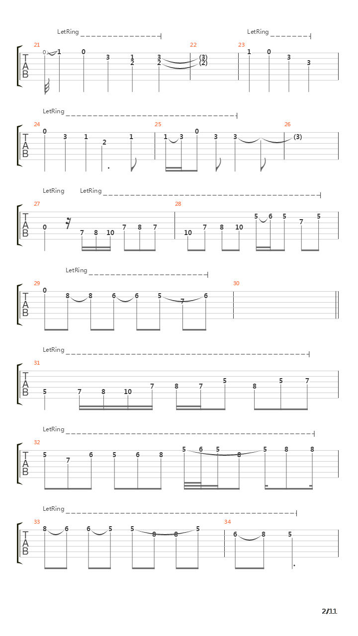 Cancion Triste吉他谱