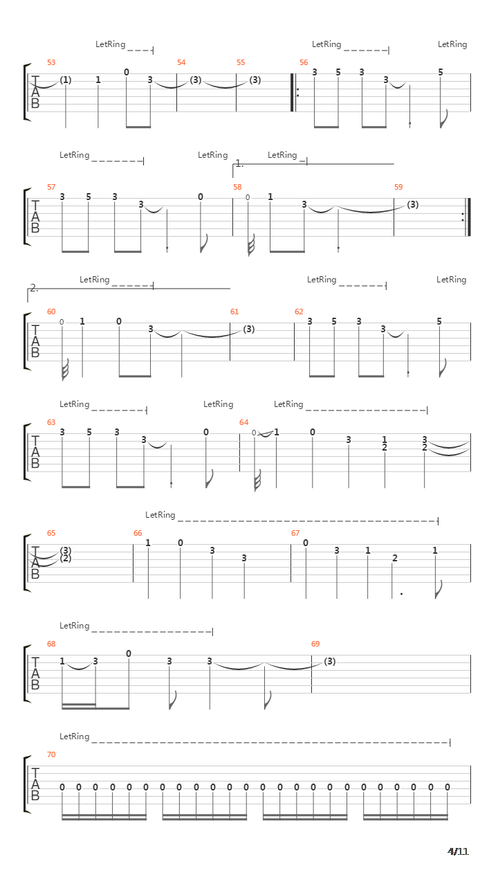 Cancion Triste吉他谱