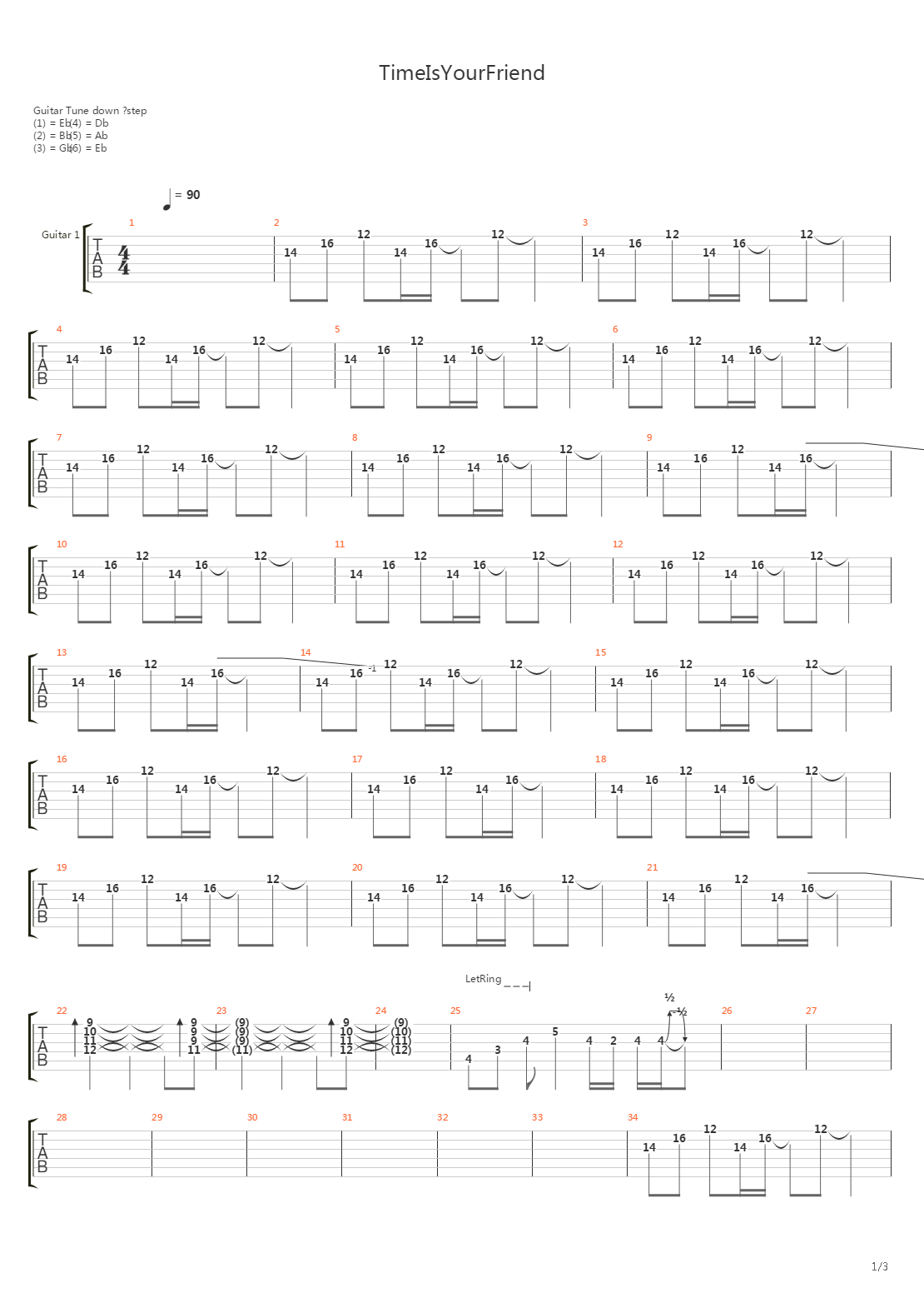 Time Is Your Friend吉他谱