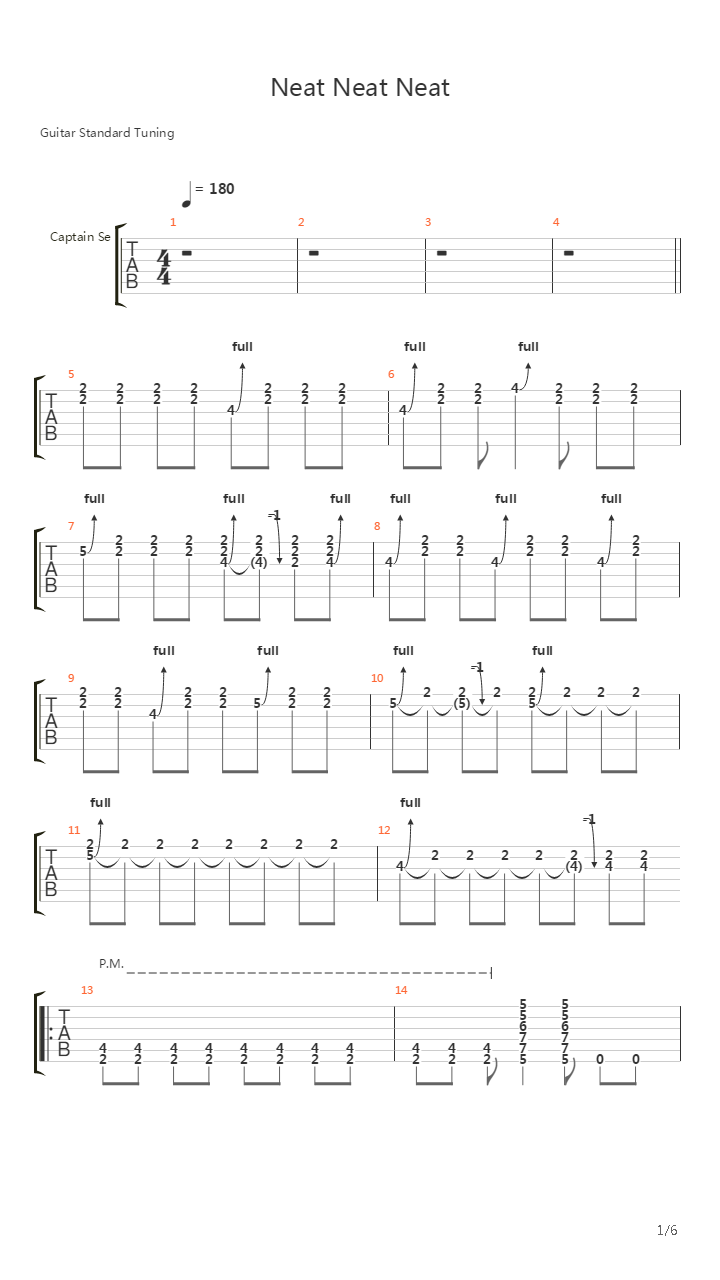 Neat Neat Neat吉他谱