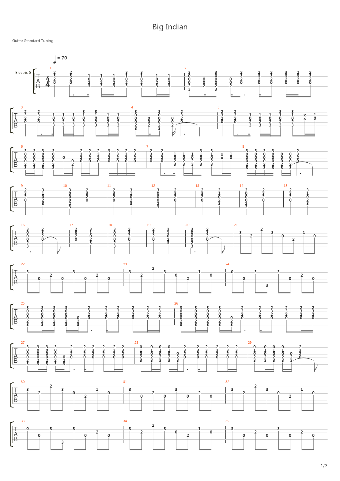 Big Indian吉他谱