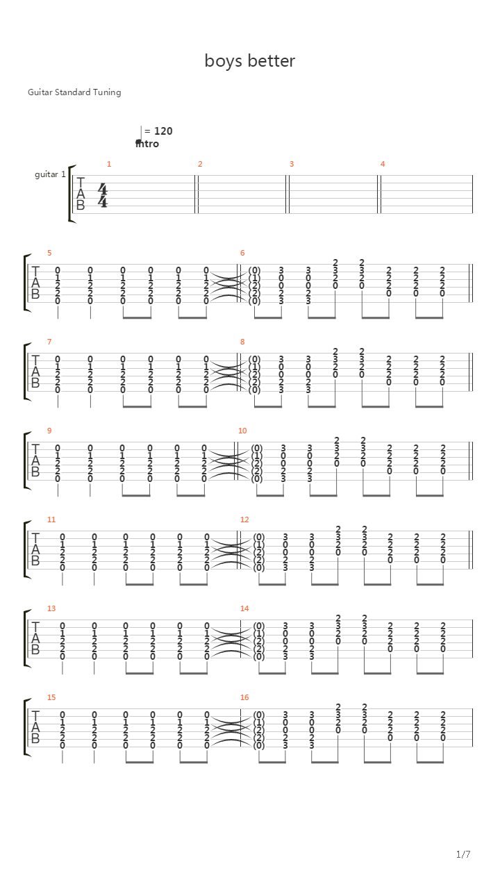 Boys Better吉他谱