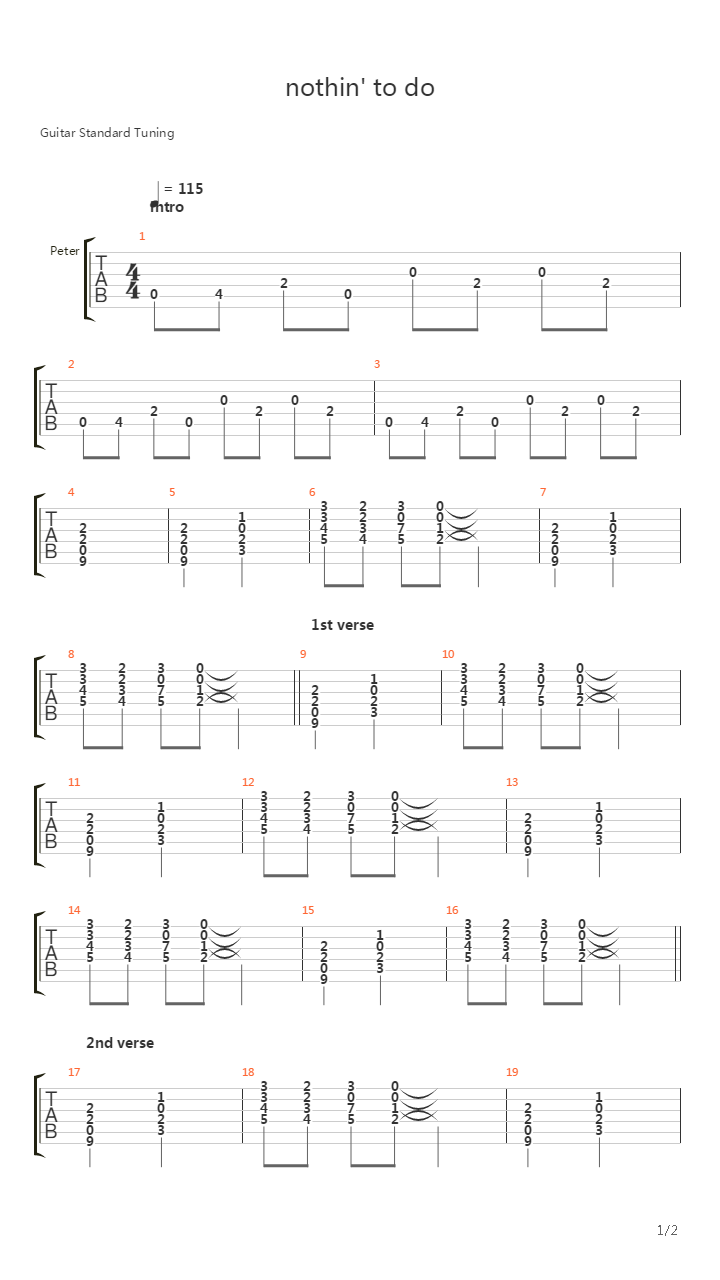 Nothin To Do吉他谱