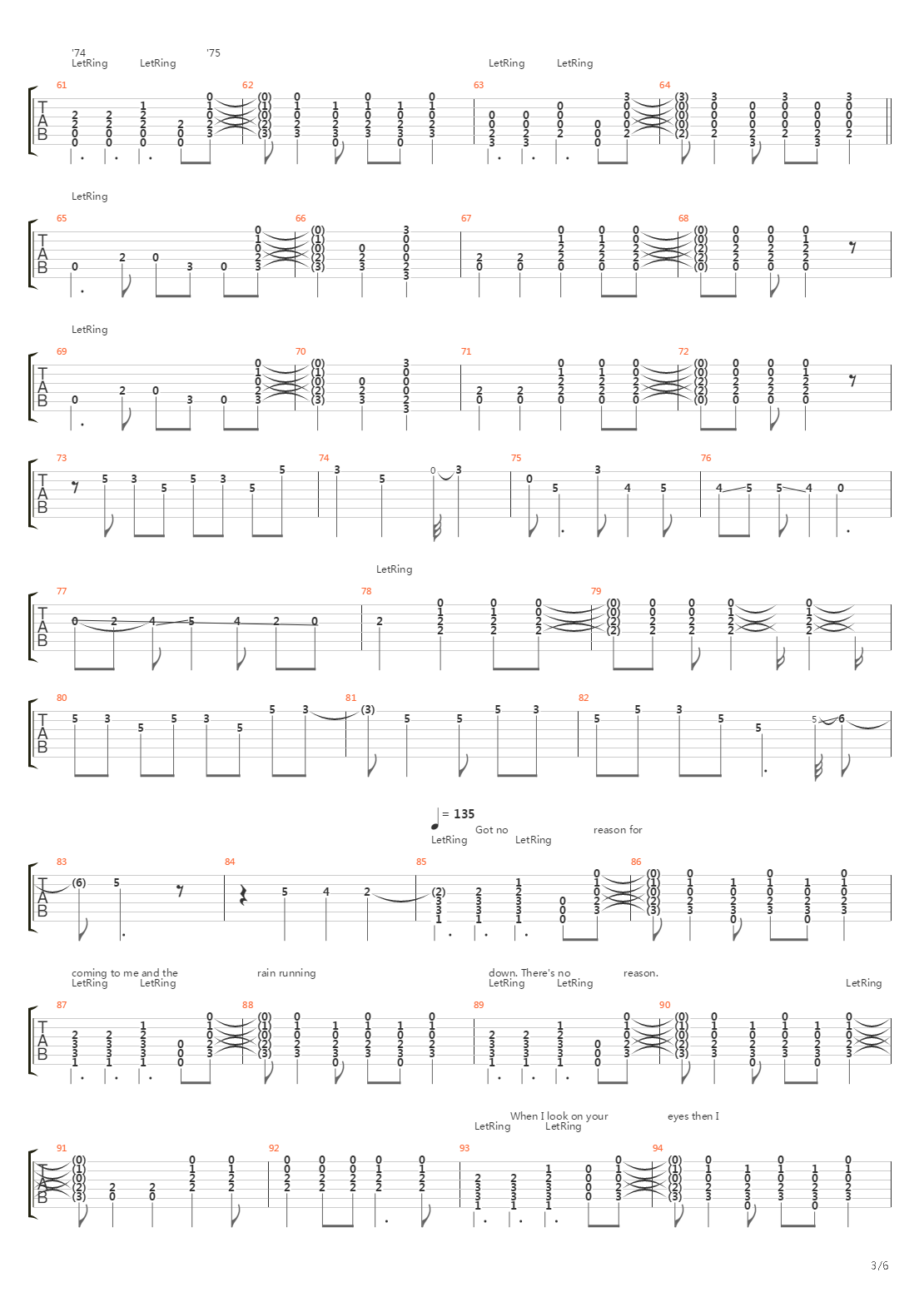 74-75吉他谱